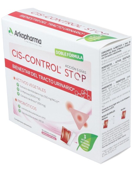 Arkopharma Cis-Control Stop 10 Sobres + 5 Sticks