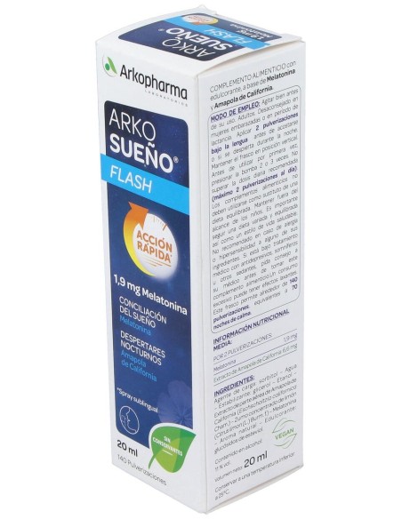 Arkopharma Arkosueño Flash Spray Sublingual 20Ml