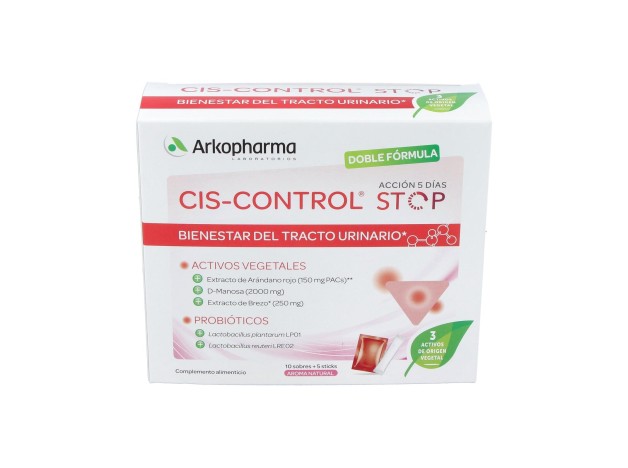 Arkopharma Cis-Control Stop 10 Sobres + 5 Sticks