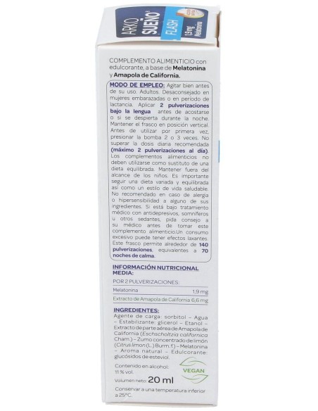 Arkopharma Arkosueño Flash Spray Sublingual 20Ml