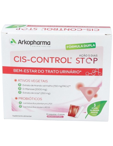Arkopharma Cis-Control Stop 10 Sobres + 5 Sticks