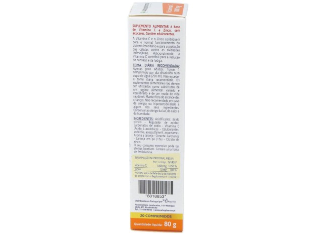 Arkovital Vitamina C 1000Mg 20Comp Efervescentes.