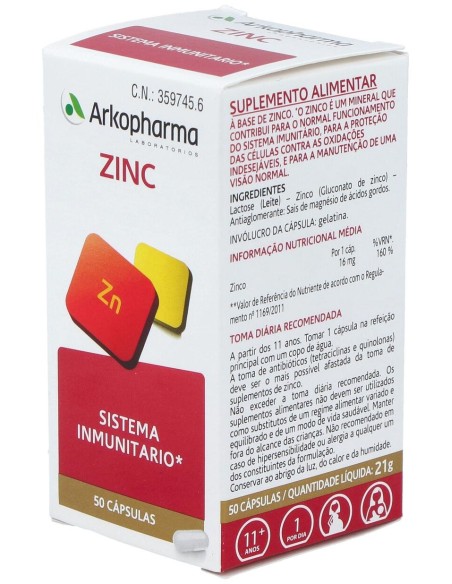 Arkopharma Zinc 50Caps