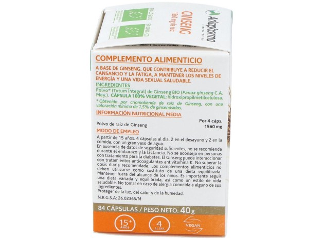 Ginseng 84Arkocapsulas. Bio