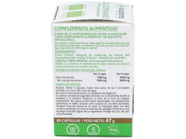 Glucomanano 80Arkocapsulas. Bio