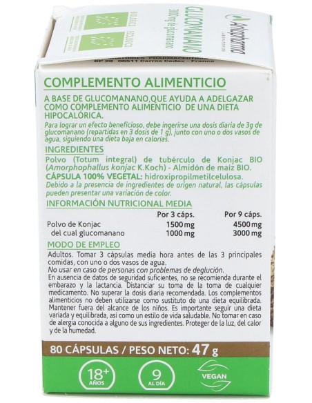Glucomanano 80Arkocapsulas. Bio