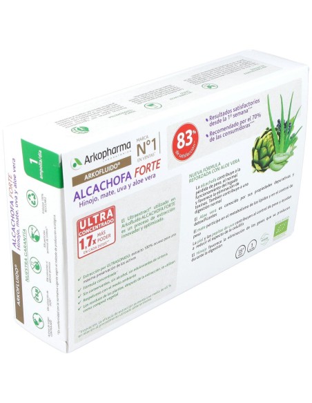 Arkopharma Arkofluido Alcachofa Forte Ultraconcentrado + Aloe Vera 20Ampollas