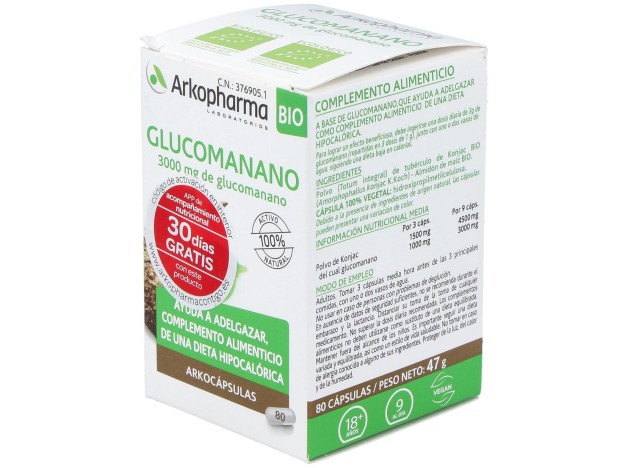 Glucomanano 80Arkocapsulas. Bio
