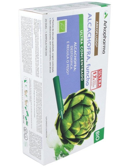 Arkopharma Arkofluido Alcachofa - Hinojo Ultraconcentrado 20Ampollas