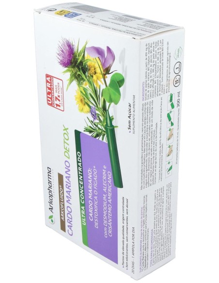 Arkopharma Arkofluido Cardo Mariano Detox 20 Ampollas