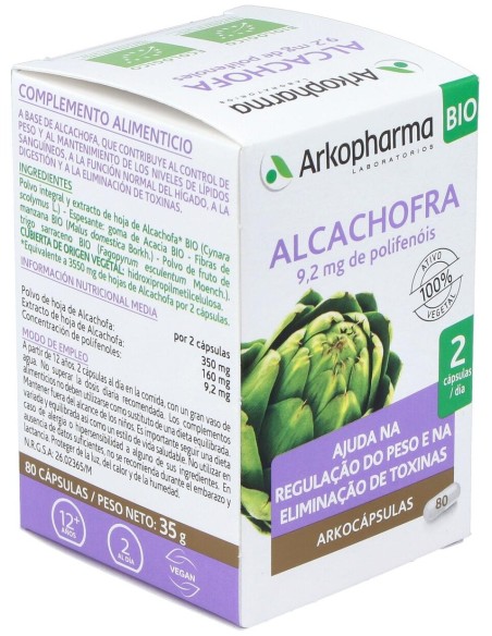 Arkopharma Arkocápsulas Alcachofa, 80 Cápsulas