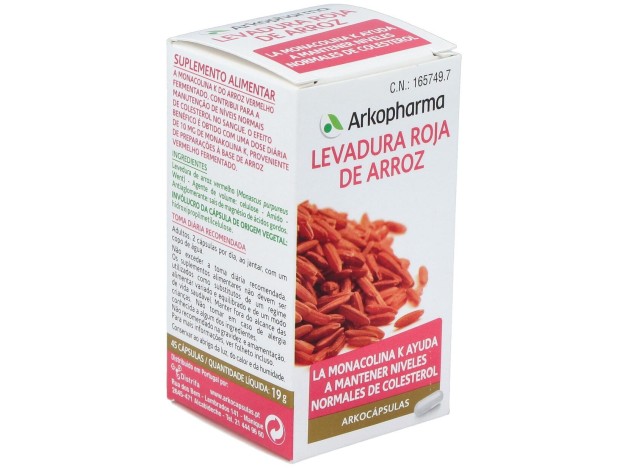Levadura Roja De Arroz 45Arkocapsulas. Bio