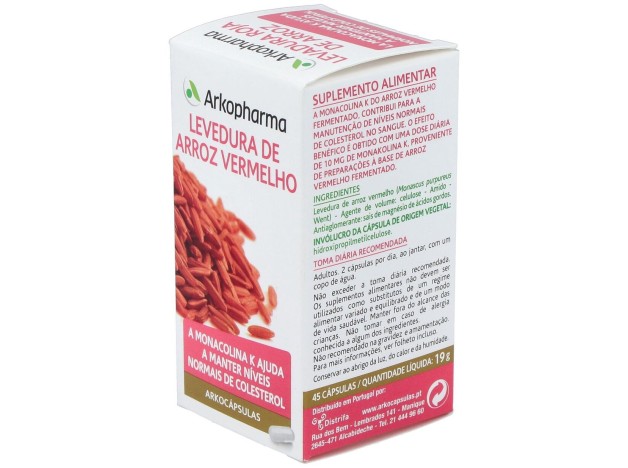 Levadura Roja De Arroz 45Arkocapsulas. Bio