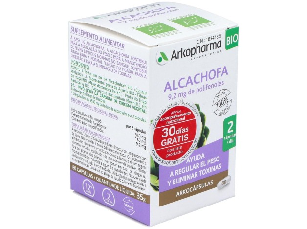 Arkopharma Arkocápsulas Alcachofa, 80 Cápsulas