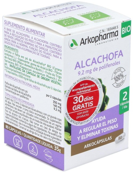 Arkopharma Arkocápsulas Alcachofa, 80 Cápsulas