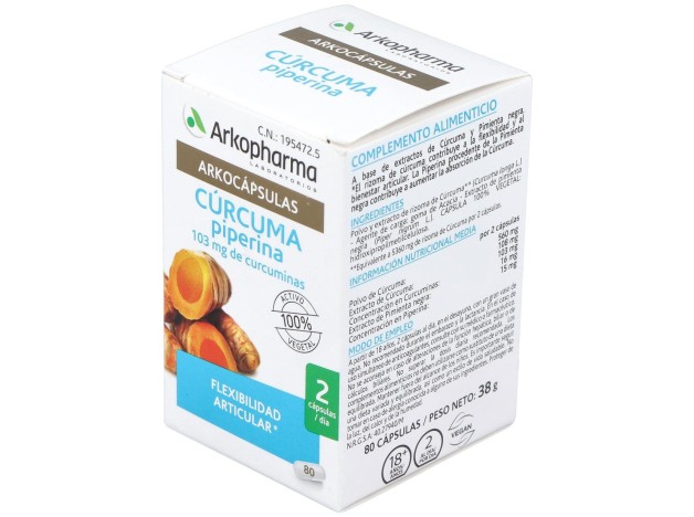 Curcuma 80Arkocapsulas. Bio