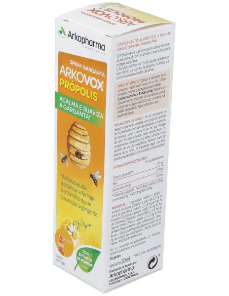 Arkovox Propolis Garganta Spray 30Ml.