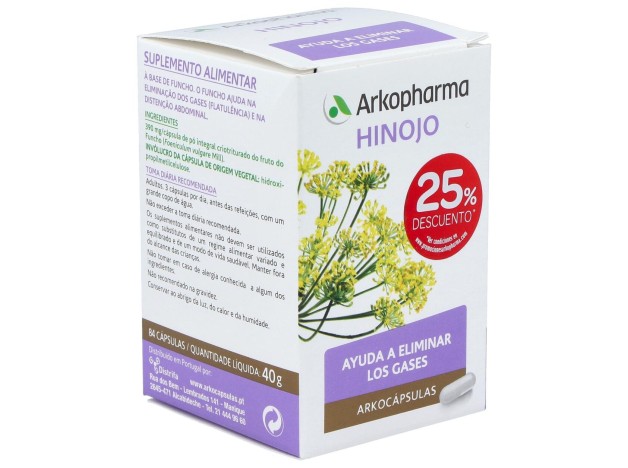 Arkopharma Arkocápsulas Hinojo, 84 Cápsulas