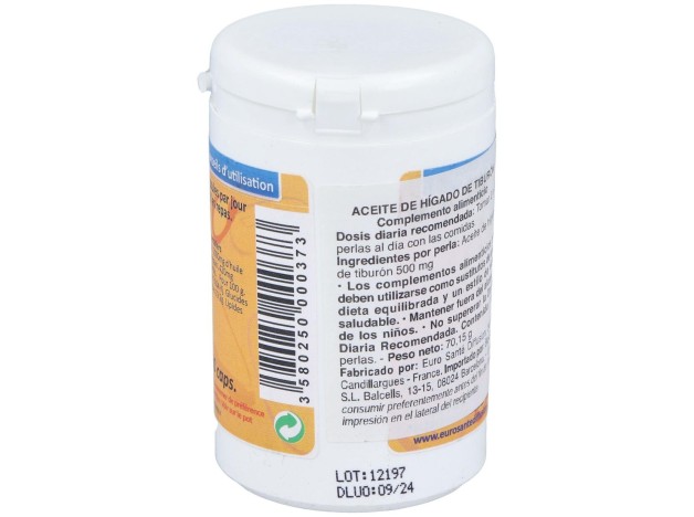 Aceite De Higado De Tiburon 500Mg. 100Cap.