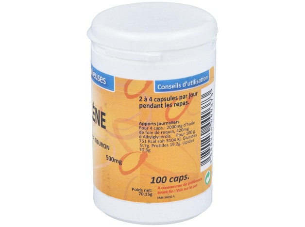 Aceite De Higado De Tiburon 500Mg. 100Cap.