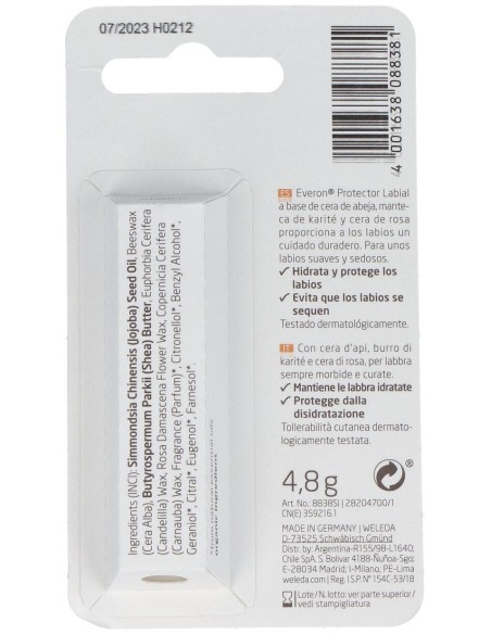 Everon Protector Labial, Bálsamos Weleda - Perfumes Club