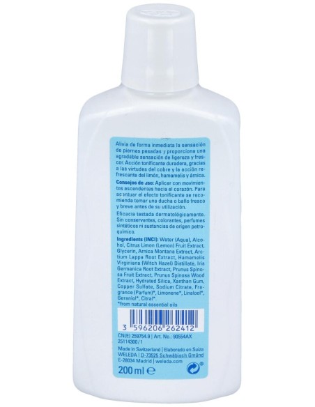 Cobre Gel Tónico Para Piernas Pesadas 200 Ml