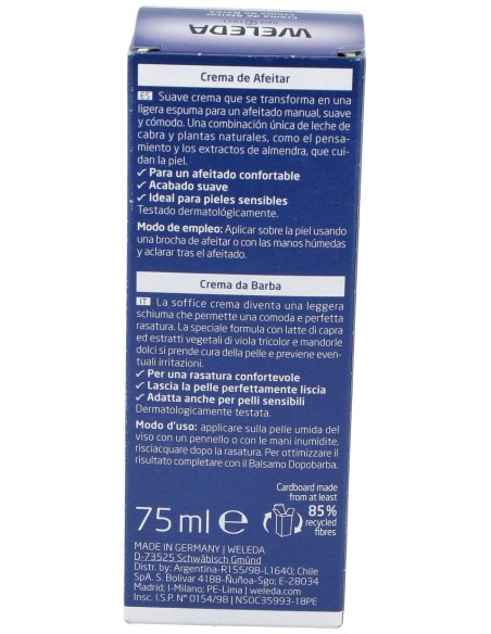 For Men Crema De Afeitar, Geles Y Espumas Weleda - Perfumes Club