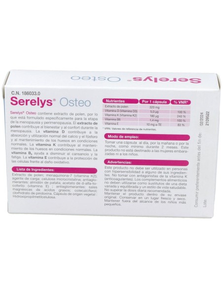 Serelys Osteo, 30 Cápsulas