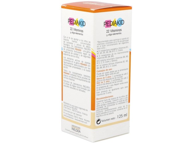 Pediakid 22 Vitaminas-Oligoelementos Jarabe 125Ml.