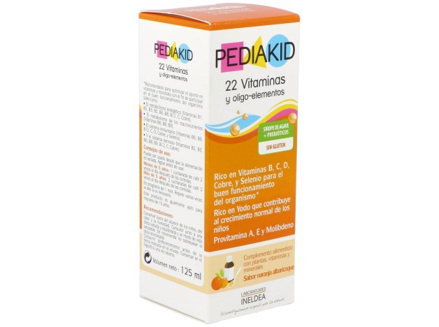 Pediakid 22 Vitaminas-Oligoelementos Jarabe 125Ml.