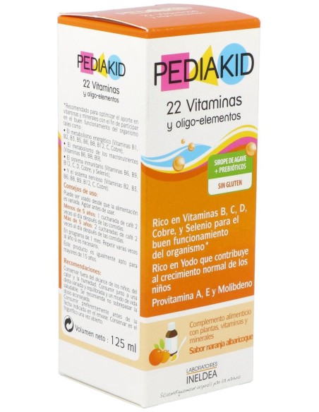 Pediakid 22 Vitaminas-Oligoelementos Jarabe 125Ml.