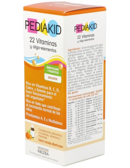 Pediakid 22 Vitaminas-Oligoelementos Jarabe 125Ml.