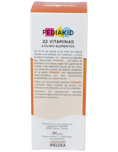 Pediakid 22 Vitaminas-Oligoelementos Jarabe 250Ml.