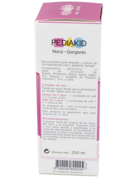 Pediakid Nariz-Garganta Jarabe 250Ml.