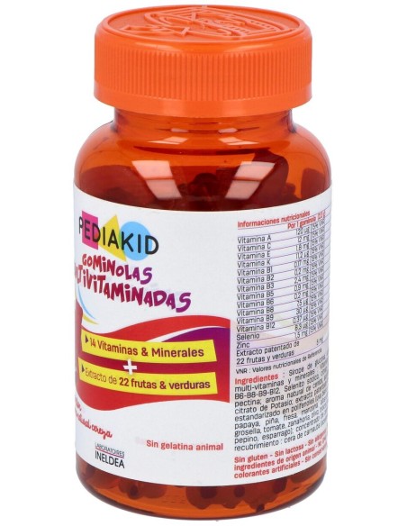 Pediakid Gominolas Multivitaminadas 60Gominolas