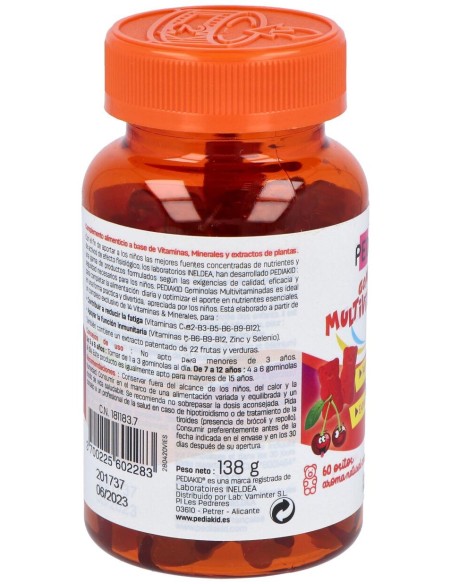 Pediakid Gominolas Multivitaminadas 60Gominolas