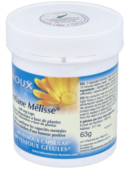 Genciana Melisa 200Cap.