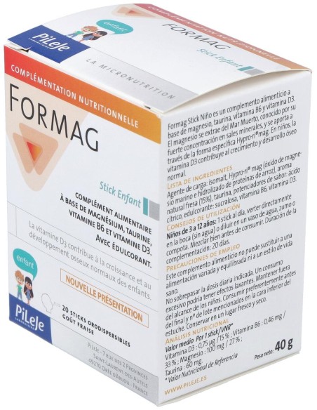 Pileje Formag Infantil Sabor Fresa 20 Stick