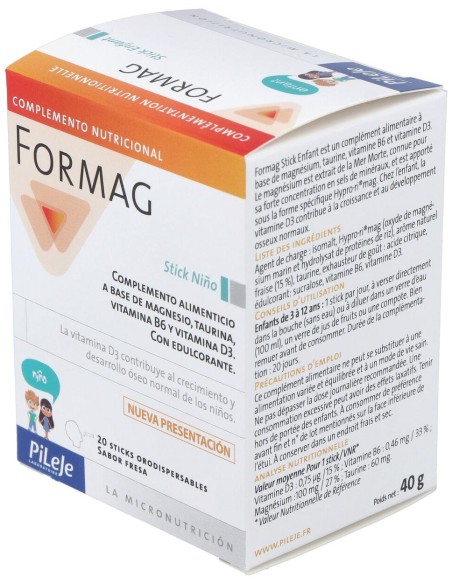 Pileje Formag Infantil Sabor Fresa 20 Stick