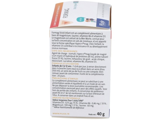 Pileje Formag Infantil Sabor Fresa 20 Stick