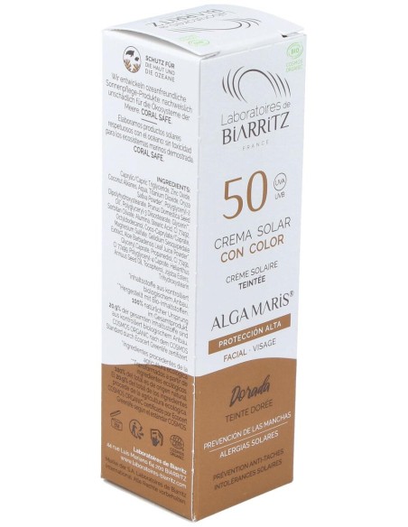 Laboratoires De Biarritz Crema Facial Color Dorado Spf50 50Ml