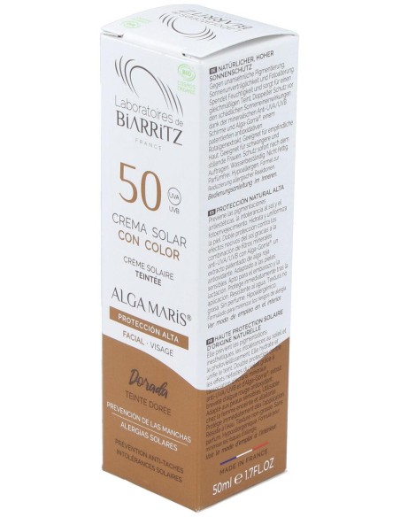 Laboratoires De Biarritz Crema Facial Color Dorado Spf50 50Ml