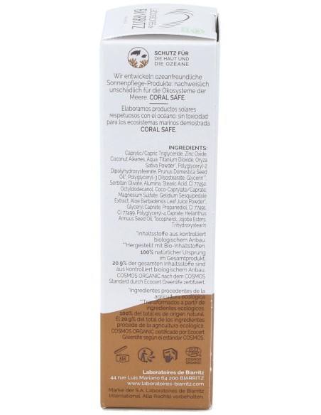 Laboratoires De Biarritz Crema Facial Color Dorado Spf50 50Ml