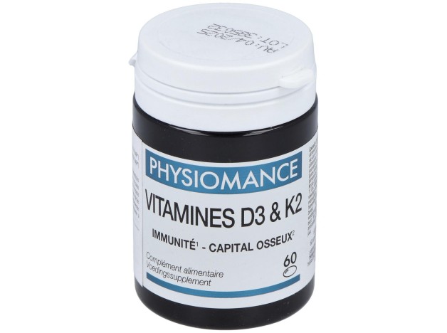 Physiomance Vitaminas D3 Y K2 60Comp