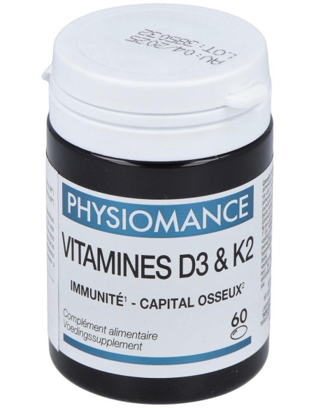 Physiomance Vitaminas D3 Y K2 60Comp