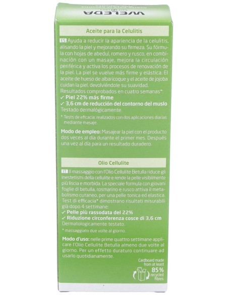 Weleda Aceite De Abedul Para La Celulitis, 100 Ml