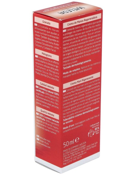 Crema De Manos De Granada Regeneradora 50Ml.