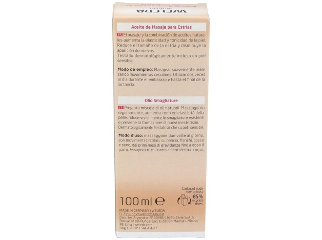 Weleda Aceite De Masaje Para Estrías, 100 Ml