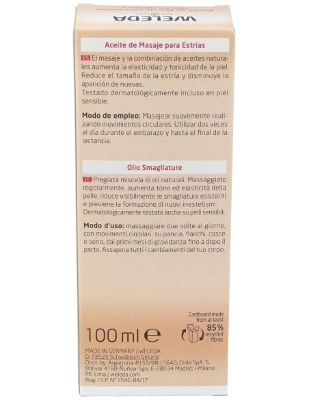 Weleda Aceite De Masaje Para Estrías, 100 Ml