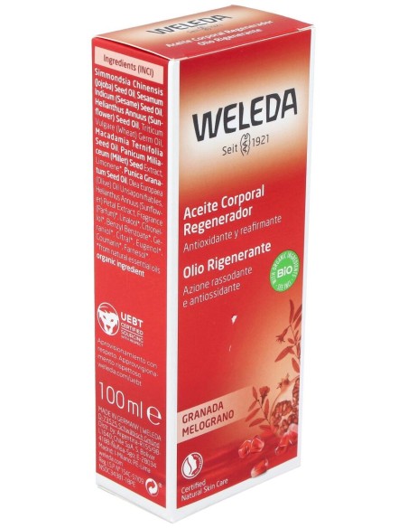 Aceite Corporal De Granada Regenerador 100Ml.